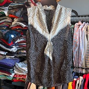 Kobi Halperin Black and White Patterned Women's Top